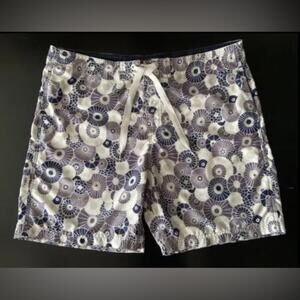 REYN SPOONER Japanese Umbrella Design 19” Swim Shorts sz 38 | Purple/Blue/White